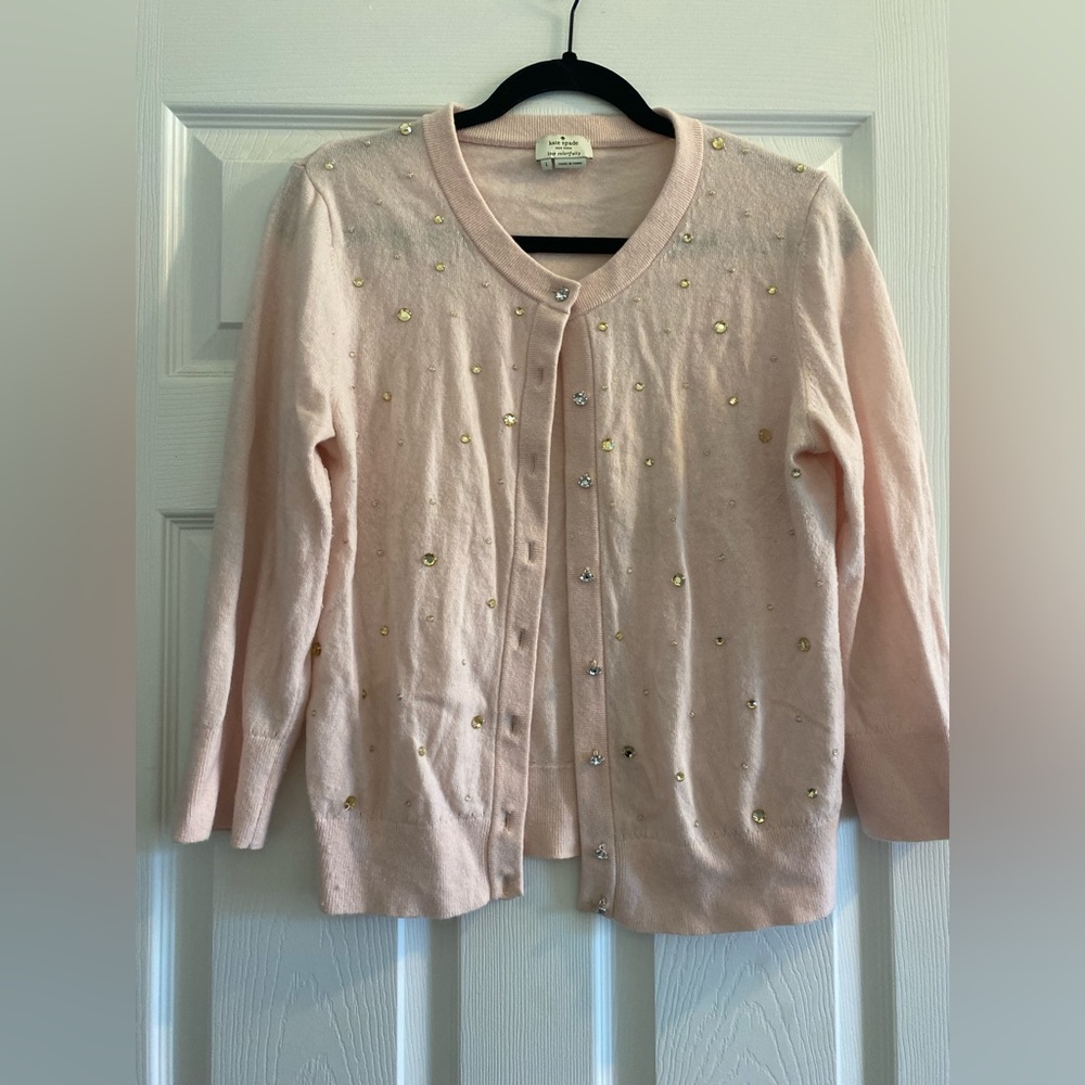 kate spade Light Pink Embellished Cardigan